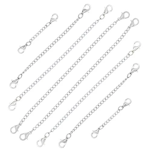 Mandala Crafts Stainless Steel Necklace Extender Bracelet Extender Chain with Double Lobster Clasps, Set of 8 Pieces - Image 9