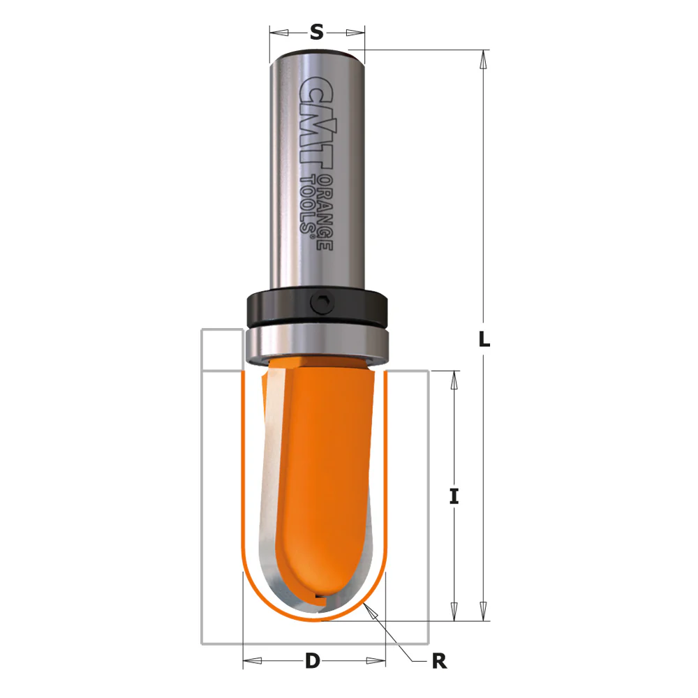 CMT 914.160.11B ROUND NOSE BIT HW S=8 D=15,8X9,5 W/BRNG - Image 3