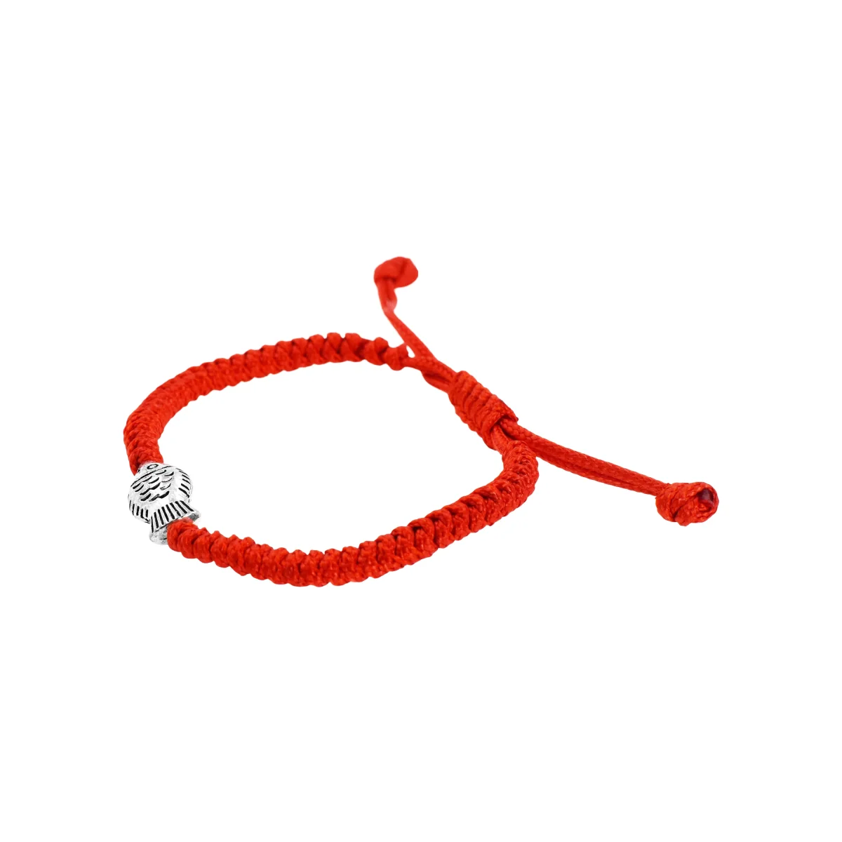 Silver Tone Fish Kabbalah Red String Bracelet Protection Against Evil Eye - Red Bracelet for Protection Good Luck - Red Protection Bracelet for Men Women - Image 3
